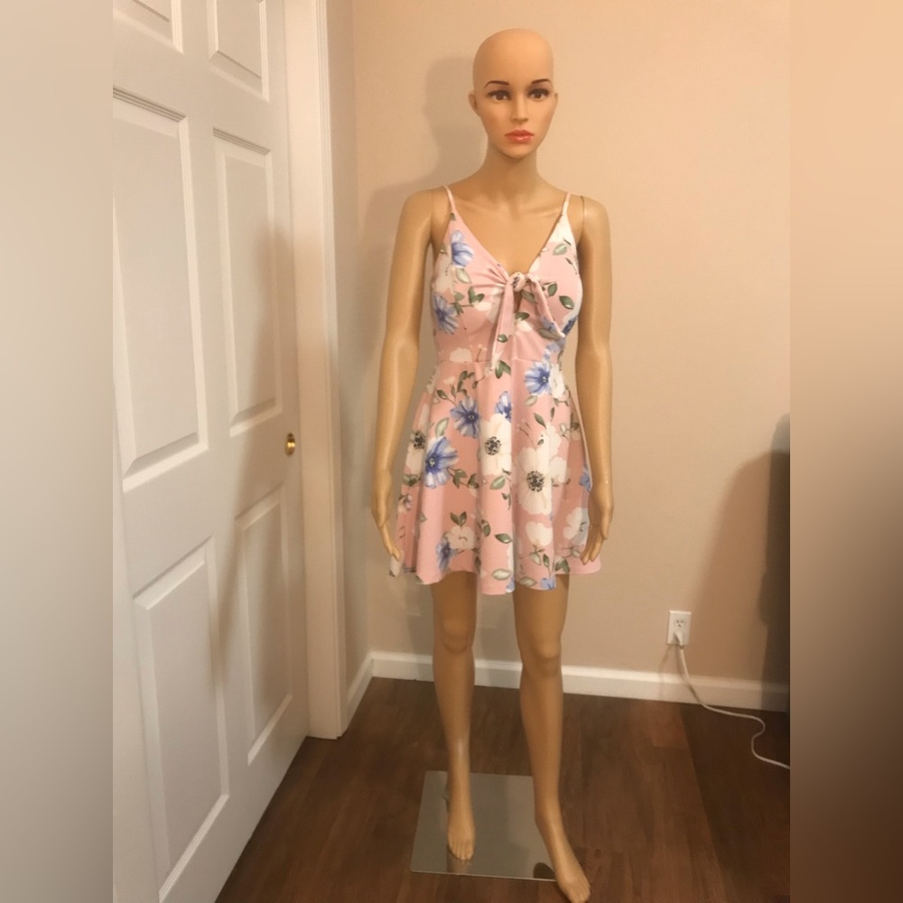 Beautiful Floral Dress with tie front modern design